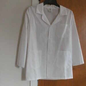 White Child Size Lab Coat Medical Costume Cosplay Dress Up Mad Scientist Doctor